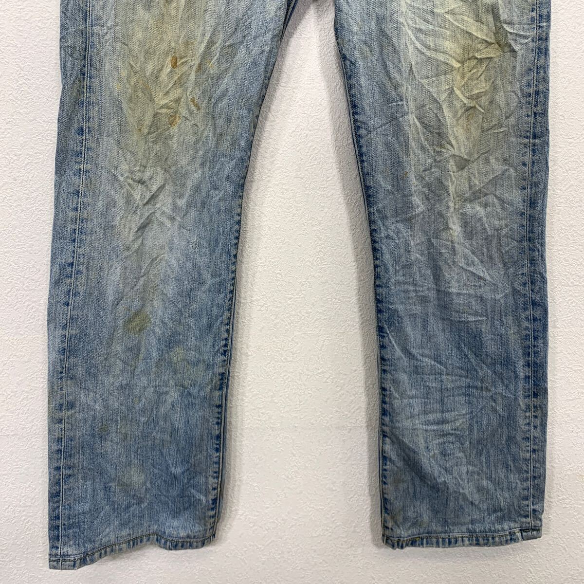 【中古】【古着】 Levi's 501 デニムパンツ W33 リーバイス 色落ちブルー ボタンフライ カジュアル アメカジ ジーンズ 古着卸 アメリカ仕入 2504-86