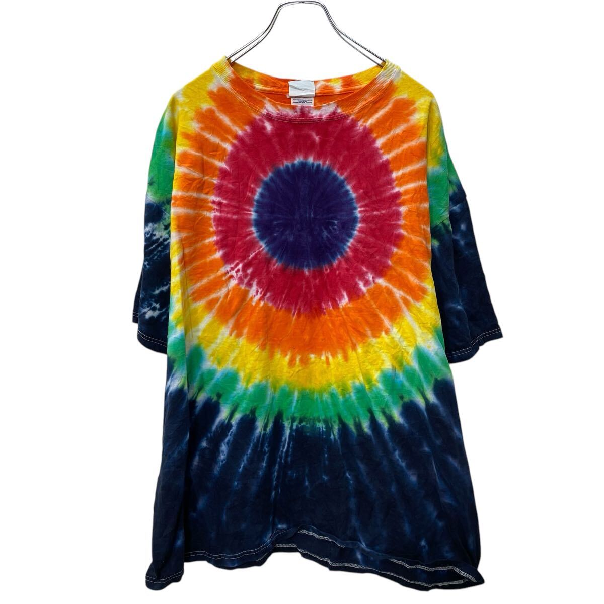 【中古】【古着】 Rainforest Cafe 半袖 タイダイTシャツ 2XL マルチカラー ビッグサイズ 古着卸 アメリカ仕入 a704-5338