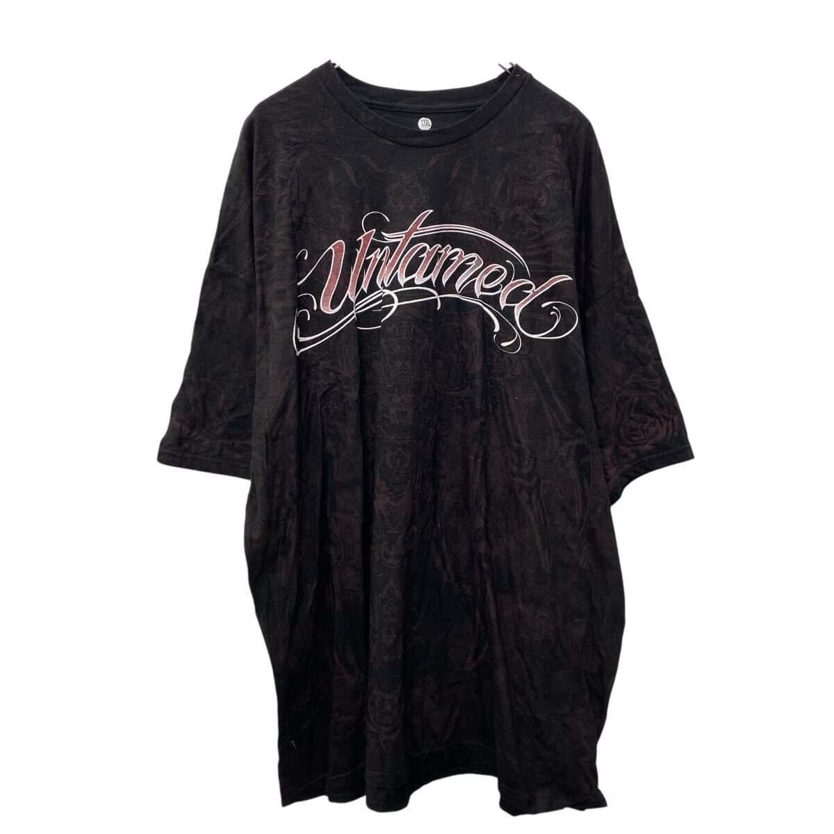 Rakuten - 【中古】【古着】 半袖 プリントTシャツ 3XL ブラウン系 ブラック ビッグサイズ バックプリント ゴシック 古着卸 アメリカ仕入 a704-5339