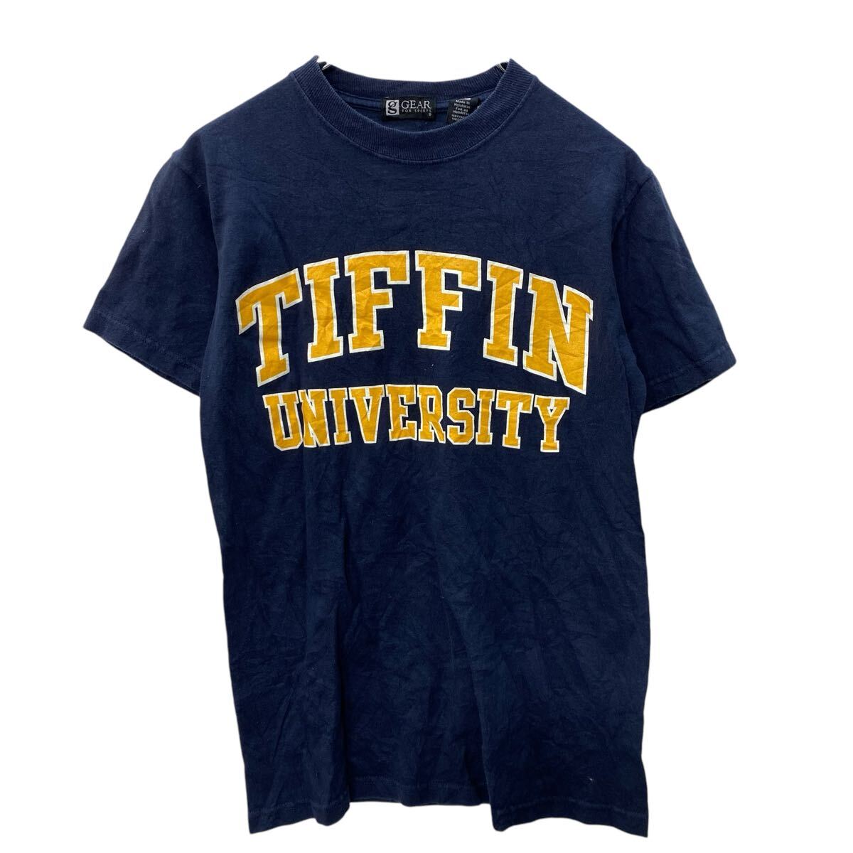 【中古】【古着】 GEAR 半袖 プリントTシャツ S ネイビー クルーネック 古着卸 アメリカ仕入 a704-5352