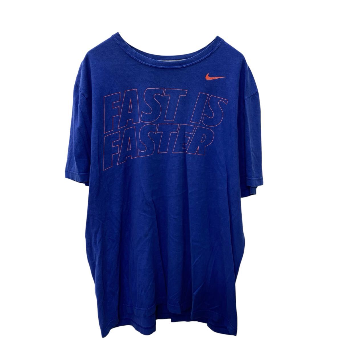 【中古】【古着】 NIKE 半袖 プリントTシャツ XL ブルー ナイキ ビッグサイズ 古着卸 アメリカ仕入 a704-5359