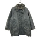 【中古】【古着】 Barbour オイルドジャケット Lサイズ位 表記サイズC42 バブアー 90年代 BEDALE 襟コーデュロイ ネイビー 古着卸 アメリカ仕入 a704-5409