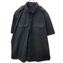 【中古】【古着】 PROPPER ミリタリーシャツ 2XL ブラック プロッパー エポレット リップストップ ビッグサイズ 古着卸 アメリカ仕入 a704-5419