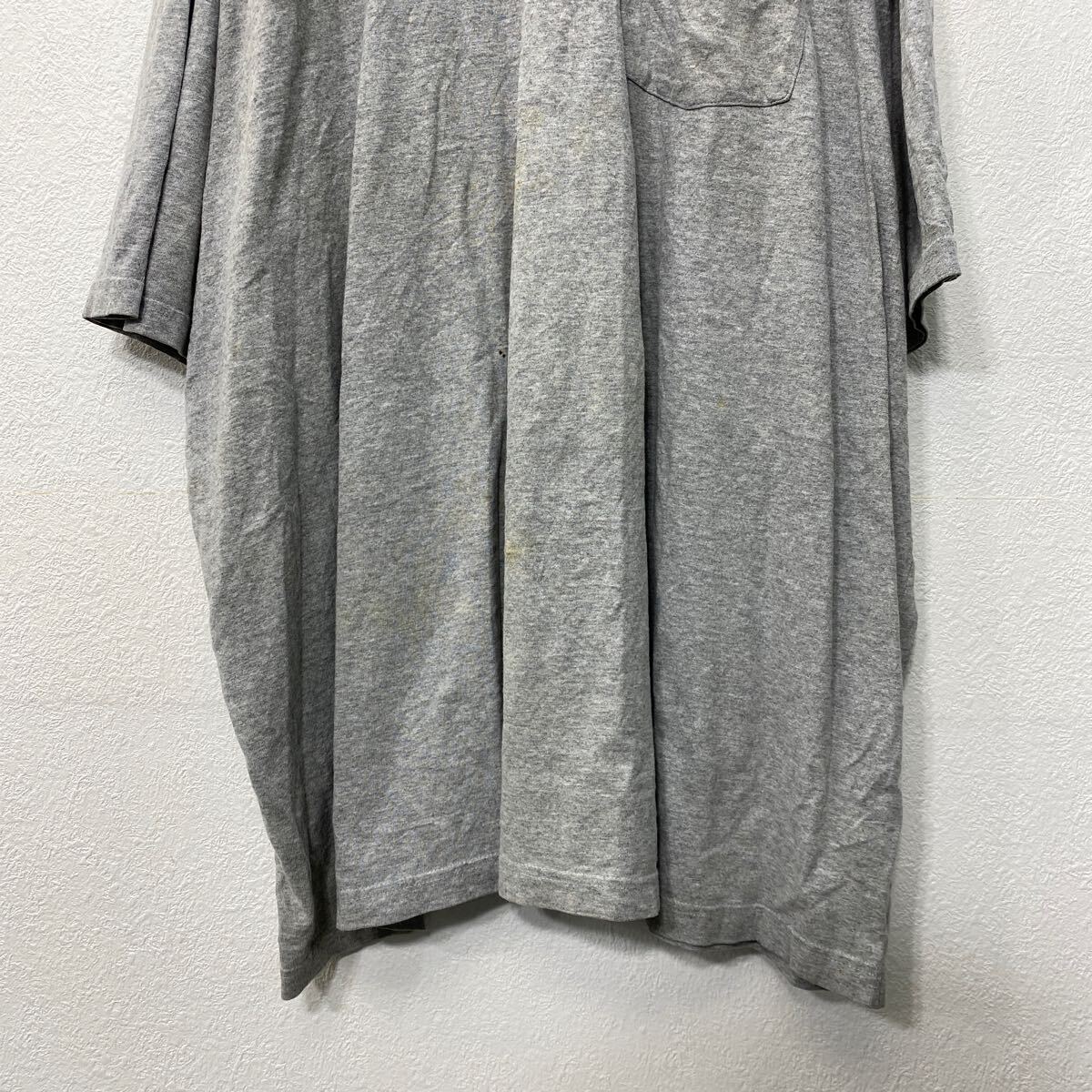 【中古】【古着】 Carhartt 半袖 ヘンリーネックTシャツ 4XL グレー カーハート ビッグサイズ ロゴ 古着卸 アメリカ仕入 a704-5507