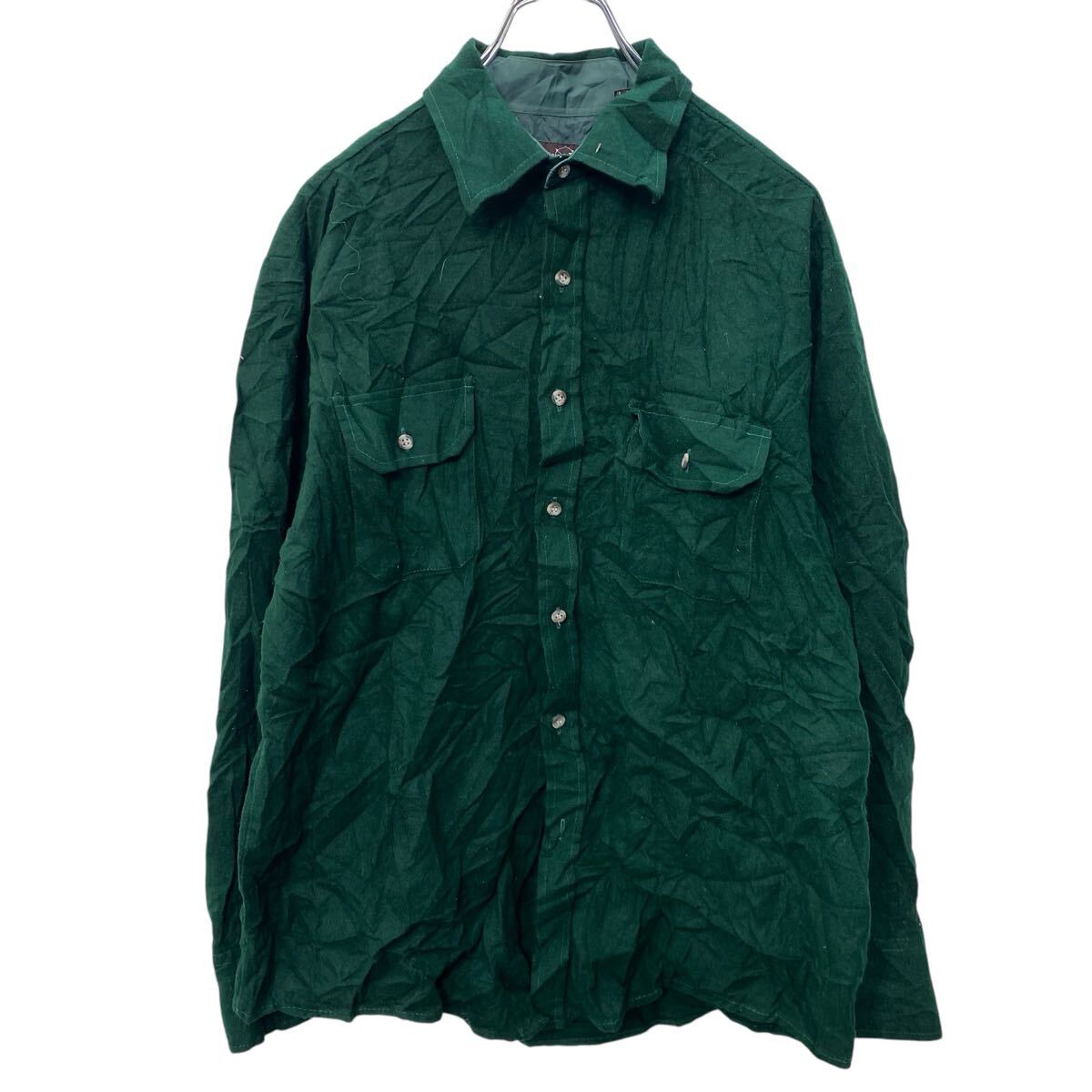 【中古】【古着】 Northwest Territory 長袖 無地 ネルシャツ L グリーン 古着卸 アメリカ仕入 a704-5531