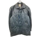 【中古】【古着】 ユーロ レザーカーコート Sサイズ位 60年代~ フランス 比翼仕立て ブラック 古着卸 アメリカ仕入 a704-5550