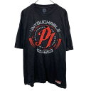【中古】【古着】 AUTHENTIC プリントTシャツ 2X ブラック プルオーバー ビッグサイズ クルーネック カットソー 古着卸 アメリカ仕入 a704-5596