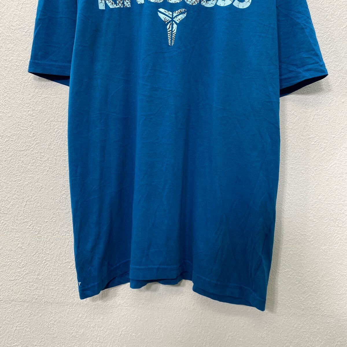 【中古】【古着】 NIKE 半袖 プリントTシャツ L ブルー ナイキ パイソン柄プリント ドライフィット 古着卸 アメリカ仕入 a704-5640
