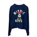 【中古】【古着】 Disney 長袖 プリントTシャツ レディース M ネイビー ディズニー ロンT ロングTシャツ ミニー 古着卸 アメリカ仕入 a704-5692
