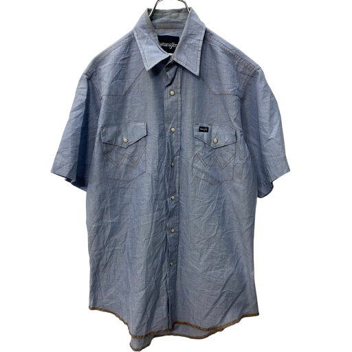 【中古】【古着】 Wrangler 半袖 ウエスタンシャツ M ライトブルー ラングラー スナップボタン 古着卸 アメリカ仕入 a704-5700 【中古】【古着】 Wrangler 半袖 ウエスタンシャツ M ライトブルー ラングラー スナップボタン 古着卸 アメリカ仕入 a704-5700