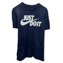 【中古】【古着】 NIKE プリントTシャツ M ネイビー ホワイト ナイキ プルオーバー スポーティー カットソー 古着卸 アメリカ仕入 a704-5707