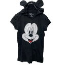 【中古】【古着】 Disney 半袖 プリントTシャツ レディース S ブラック ディズニー フード 耳付き 古着卸 アメリカ仕入 a704-5778