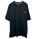 【中古】【古着】 Champion ロゴTシャツ 2XL ブラック チャンピオン プルオーバー ビッグサイズ カットソー 古着卸 アメリカ仕入 a704-5839