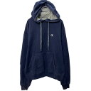 【中古】【古着】 Champion ロゴスウェット パーカー M ネイビー チャンピオン プルオーバー 裏起毛 古着卸 アメリカ仕入 a704-5842