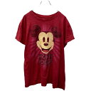【中古】【古着】 Disney 半袖 キャラクター プリントTシャツ レディース XL レッド ディズニー ミッキー 古着卸 アメリカ仕入 a704-5890