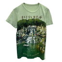 【中古】【古着】 半袖 プリントTシャツ S~ グリーン系 プルオーバー ビッグプリント グラフィック カットソー 古着卸 アメリカ仕入 a704-5910