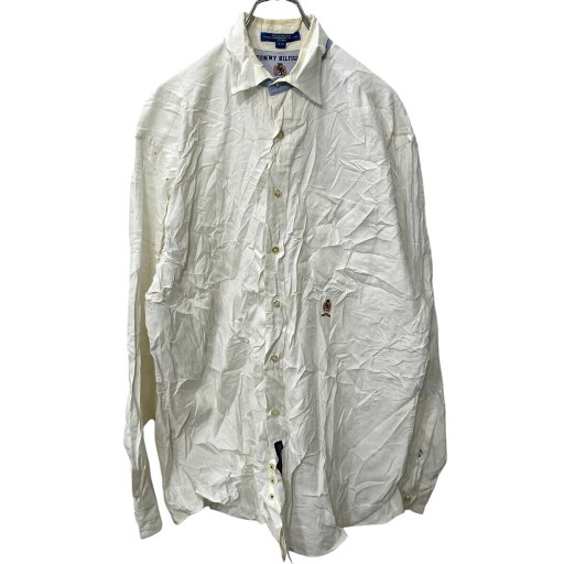 【中古】【古着】 TOMMY HILFIGER 長袖 無地シャツ 16 L位 ホワイト トミーヒルフィガー ワンポイントロゴ 古着卸 アメリカ仕入 a704-5945 【中古】【古着】 TOMMY HILFIGER 長袖 無地シャツ 16 L位 ホワイト トミーヒルフィガー ワンポイントロゴ 古着卸 アメリカ仕入 a704-5945