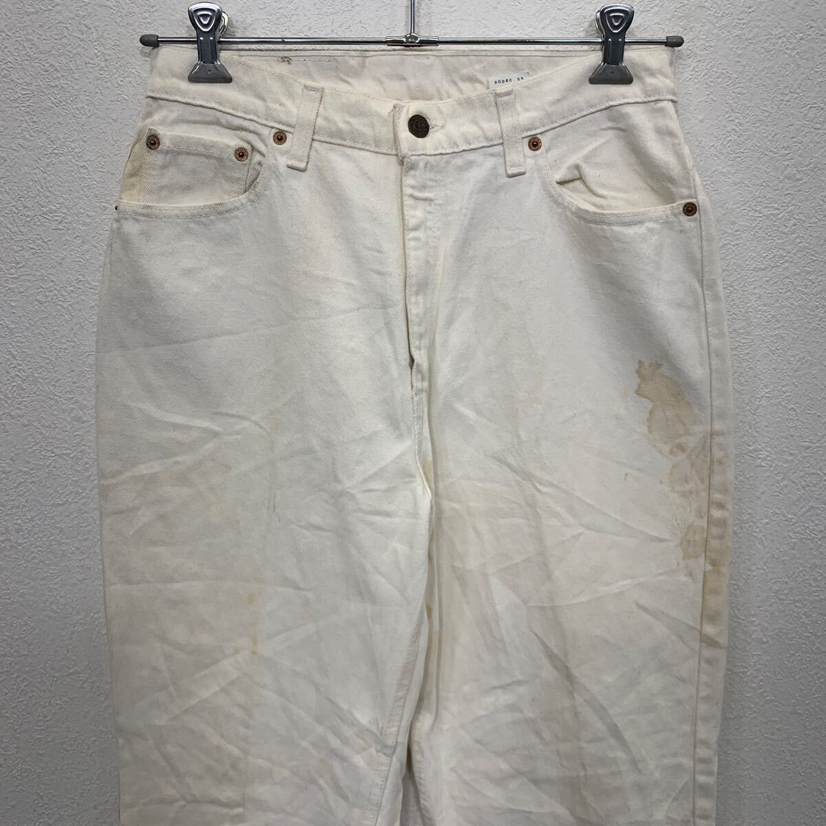 【中古】【古着】 Levi's 521 デニムパンツ M ホワイト リーバイス ジップアップ カジュアル シンプル アメカジ 古着卸 アメリカ仕入 2505-37