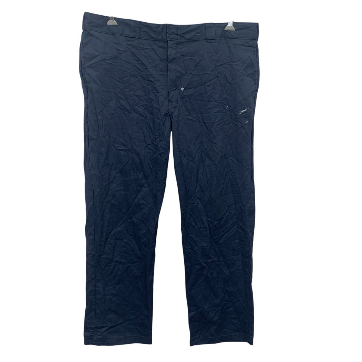 【中古】【古着】 Dickies 874 ワークパンツ W42 ネイビー ディッキーズ ジップアップ ビッグサイズ ワーク ボトムス 古着卸 アメリカ仕入 2505-57