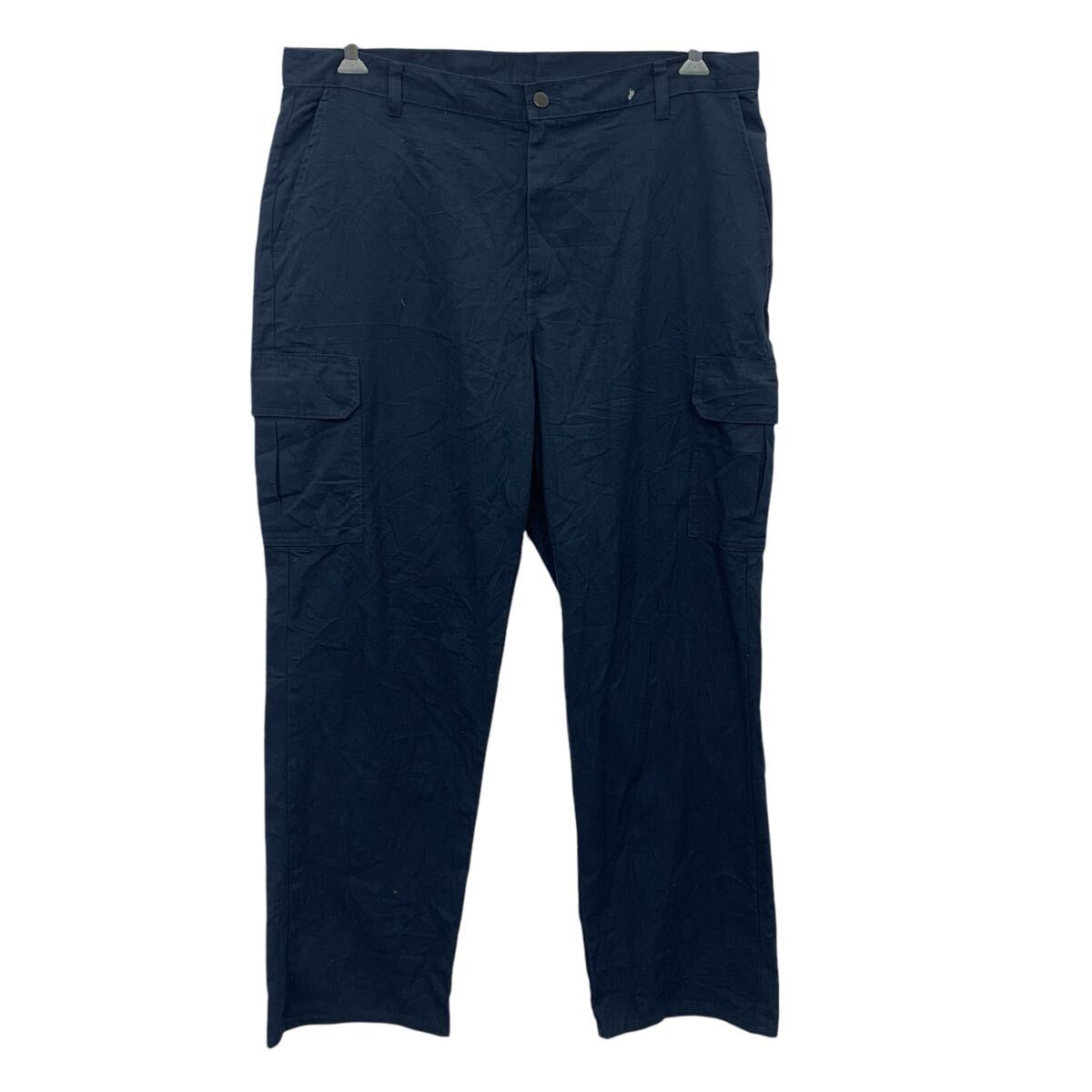 【中古】【古着】 Dickies ワークパンツ W38 ネイビー ディッキーズ ジップアップ ビッグサイズ ワーク ボトムス 古着卸 アメリカ仕入 2505-68