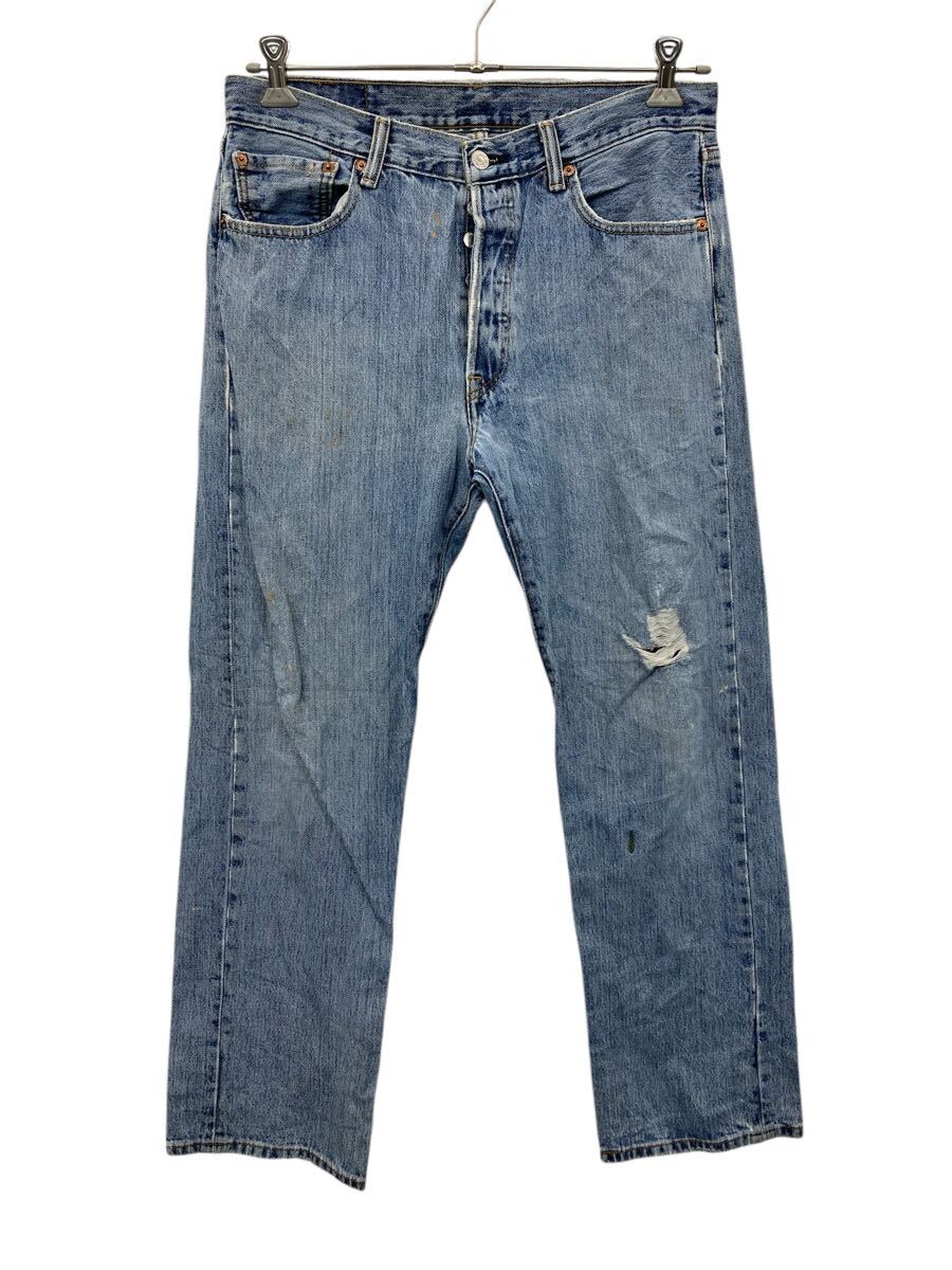 【中古】【古着】 Levi's 501 デニムパンツ W33 ブルー リーバイス ボタンフライ カジュアル アメカジ ジーンズ 古着卸 アメリカ仕入 2505-75