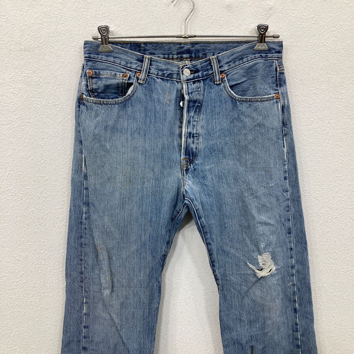 【中古】【古着】 Levi's 501 デニムパンツ W33 ブルー リーバイス ボタンフライ カジュアル アメカジ ジーンズ 古着卸 アメリカ仕入 2505-75