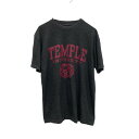 【中古】【古着】 A 半袖 プリントTシャツ M ブラック エー プルオーバー カットソー カレッジロゴ スポーティ 古着卸 アメリカ仕入 a704-6093