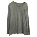 【中古】【古着】 Champion 長袖 ロゴTシャツ XL グレー チャンピオン プルオーバー ビッグサイズ ワンポイント 刺繍 古着卸 アメリカ仕入 a704-6103