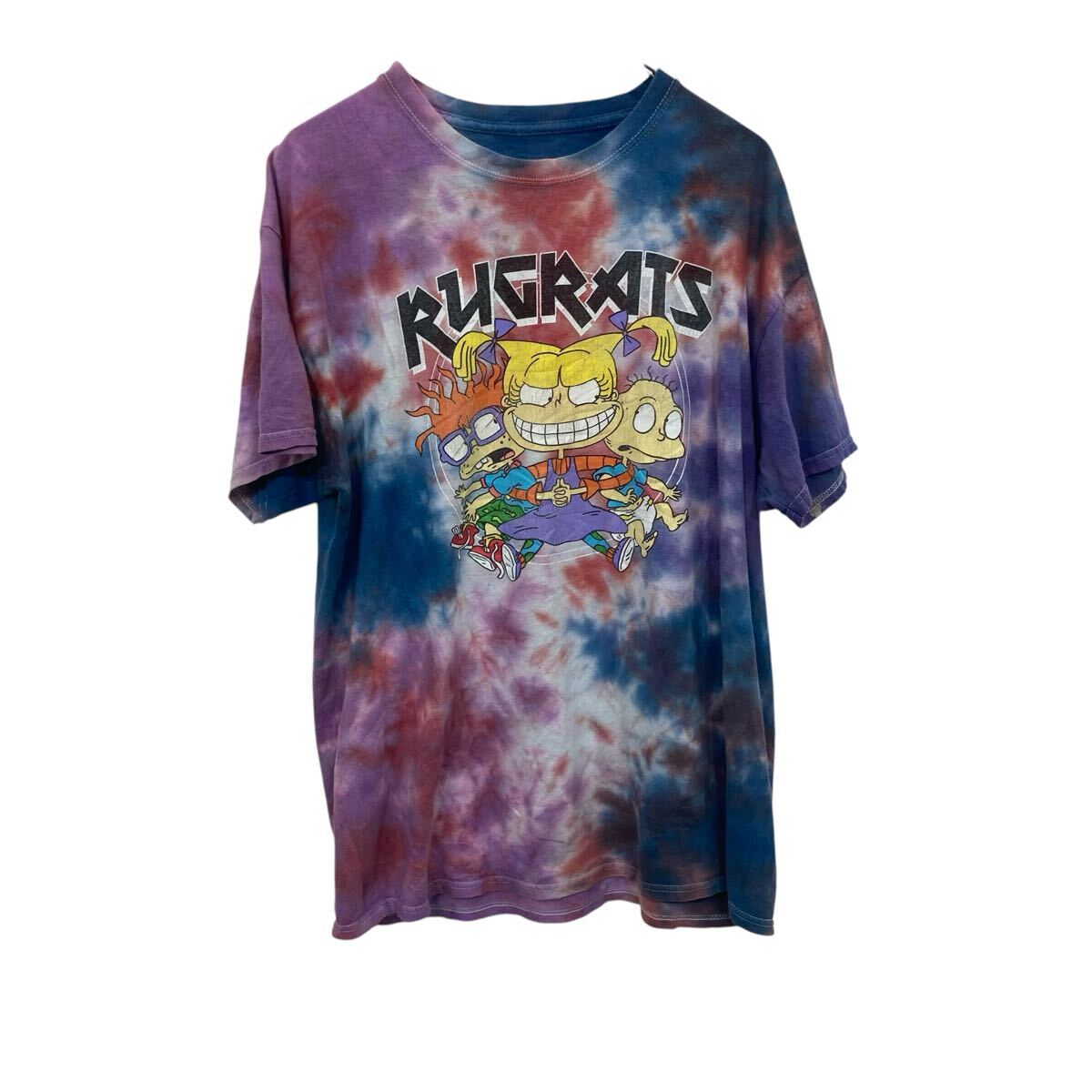 【中古】【古着】 nickelodeon 半袖 キャラクターTシャツ L タイダイ ニコロデオン プルオーバー アニメ カートゥーン 古着卸 アメリカ仕入 a704-6124