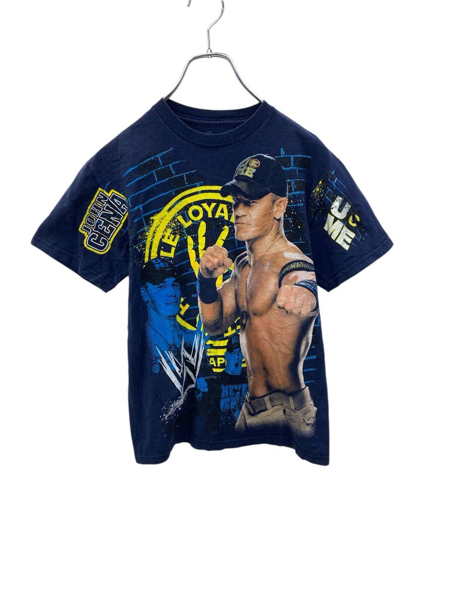 Rakuten - 【中古】【古着】 半袖 プリント Tシャツ キッズXL(150〜) ネイビー スポーツプリント ビッグロゴ 古着卸 アメリカ仕入 a705-5094