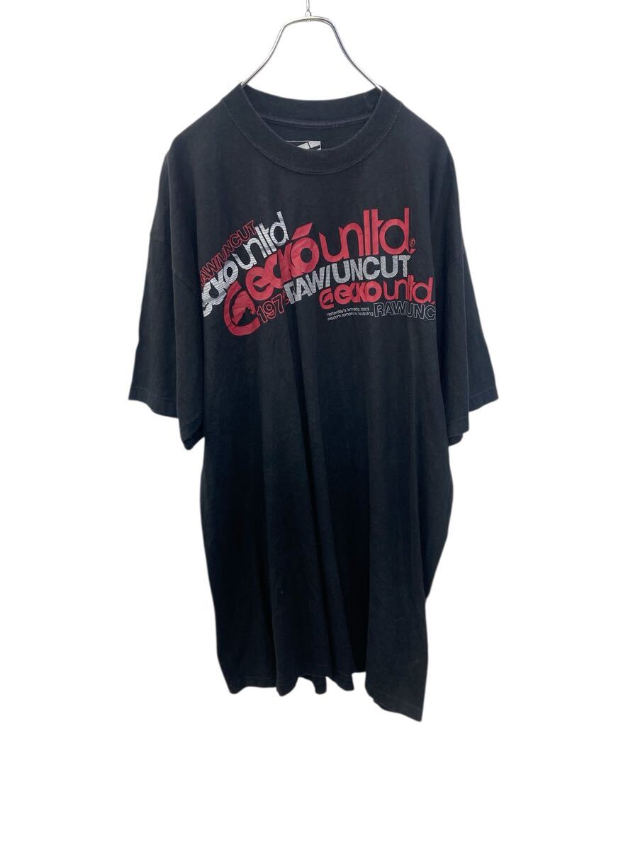 【中古】【古着】 半袖 プリント Tシャツ 3XL ブラック ワンポイントロゴ 古着卸 アメリカ仕入 a705-5154