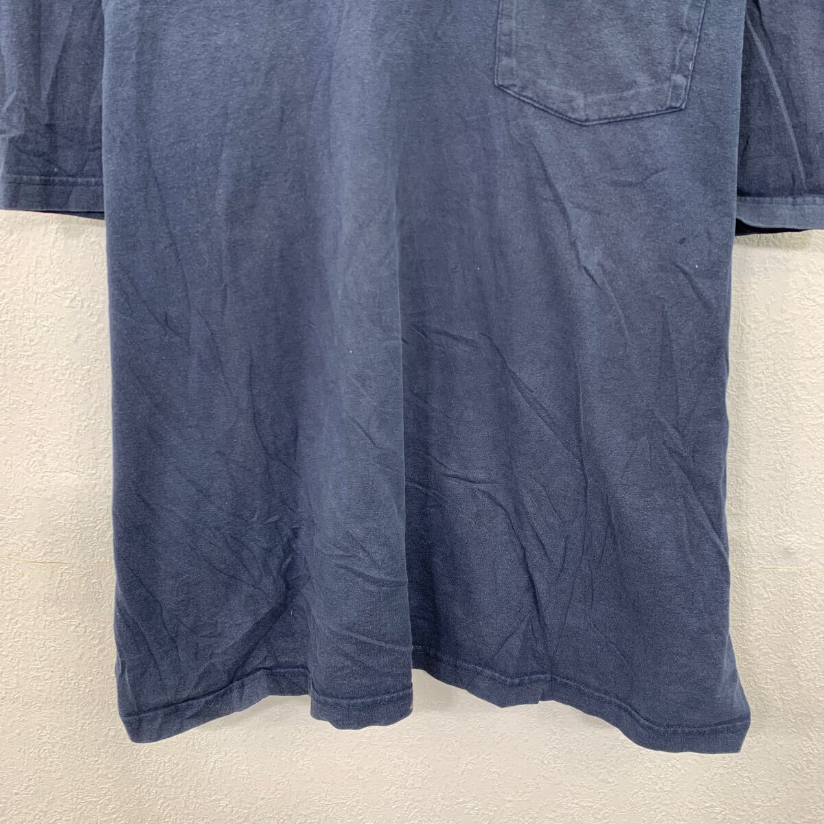 古着屋DENの【中古】【古着】 Carhartt 半袖 ロゴTシャツ XL ネイビー カーハート プルオーバー ビッグサイズ 胸ポケット カットソー 古着卸 アメリカ仕入 a705-5176｜アングル3