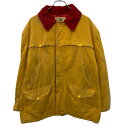 【中古】【古着】 PROFILE 中綿ジャケット L~ イエロー プロフィール ボタン 60's 60年代 襟コーデュロイ マルチポケット 古着卸 アメリカ仕入 a705-5232