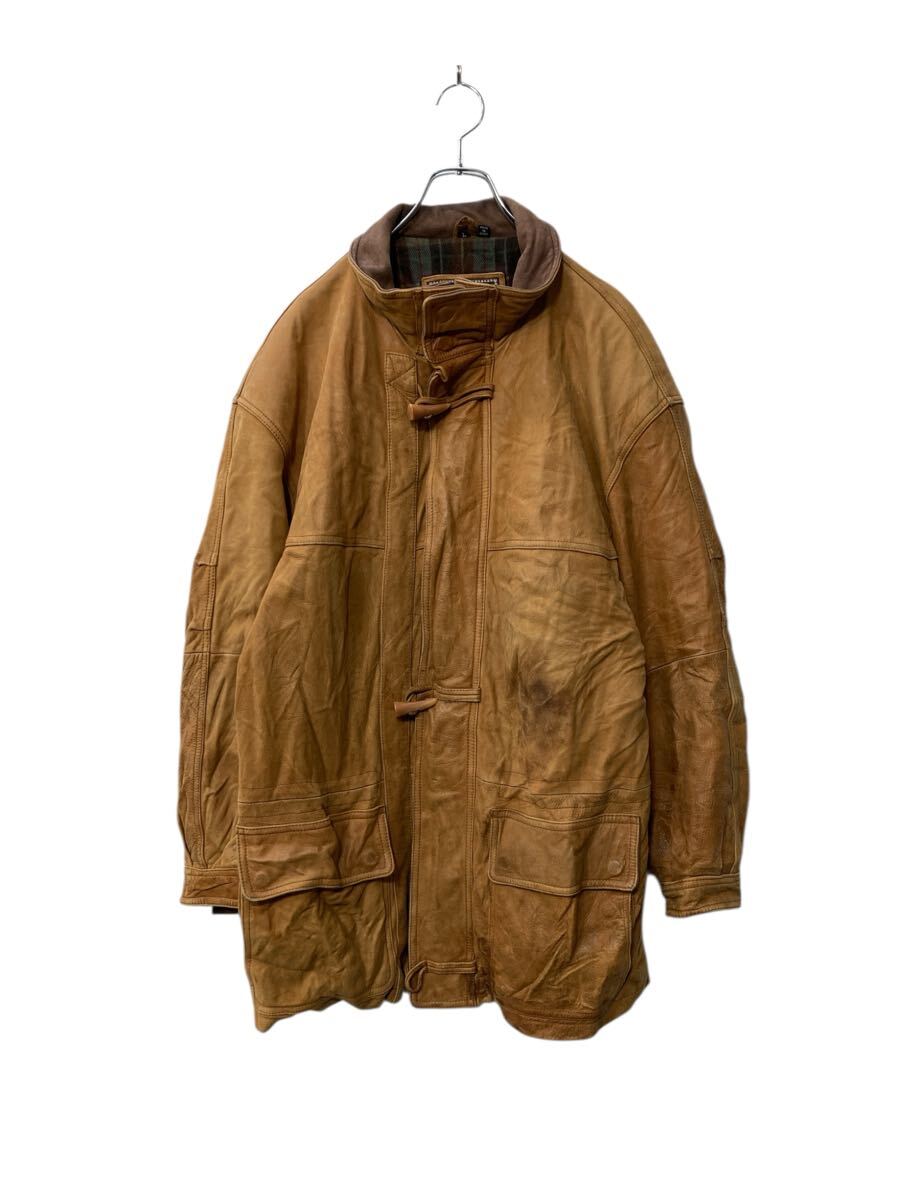  MAXWEAR レザーハーフコート Lサイズ位 〜90s ブラウン ネル地ライナー 古着卸 アメリカ仕入 a705-5294