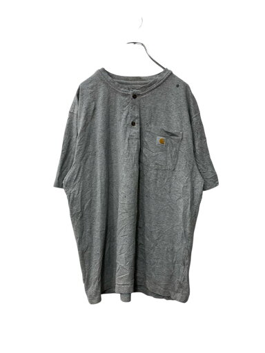 【中古】【古着】 Carhartt 半袖 ヘンリーネックTシャツ XL グレー カーハート ビッグサイズ ロゴ 古着卸 アメリカ仕入 a705-5301 【中古】【古着】 Carhartt 半袖 ヘンリーネックTシャツ XL グレー カーハート ビッグサイズ ロゴ 古着卸 アメリカ仕入 a705-5301