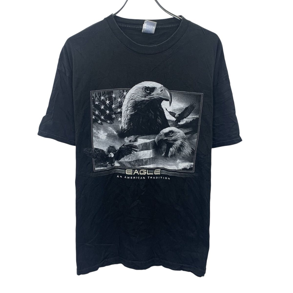 Rakuten - 【中古】【古着】 半袖 プリントTシャツ XL ブラック プルオーバー ビッグサイズ アニマル アニマルTシャツ カットソー 古着卸 アメリカ仕入 a705-5307