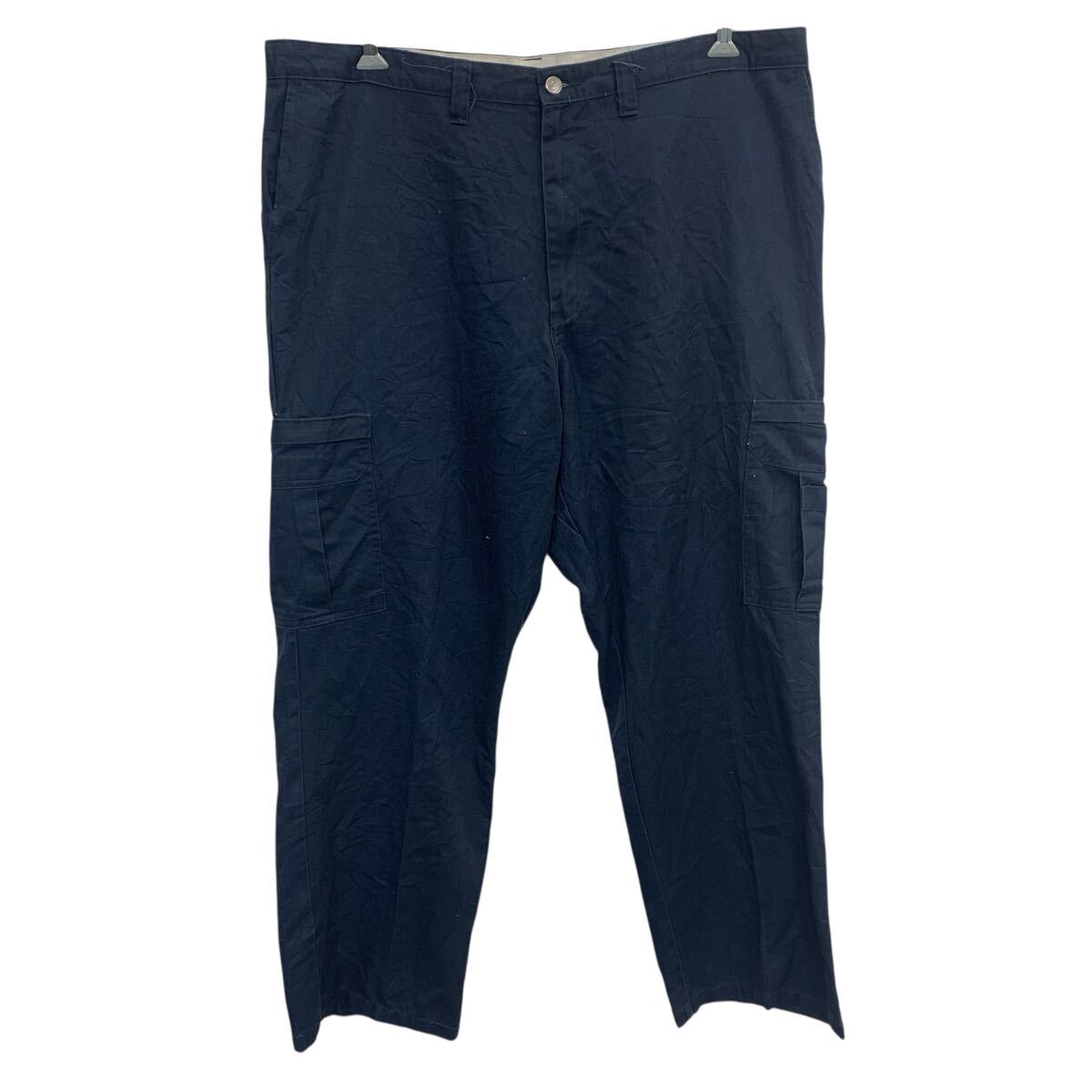 【中古】【古着】 Dickies ワークパンツ 44UU ネイビー ディッキーズ ジップアップ ビッグサイズ ワークウェア ボトムス 古着卸 アメリカ仕入 2505-316