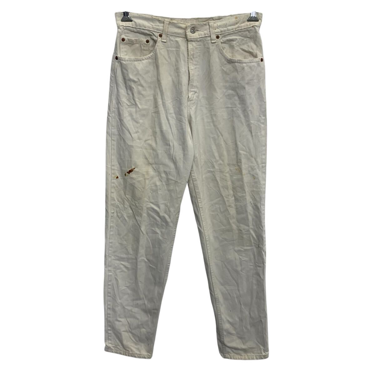 【中古】【古着】 Levi's 550 デニムパンツ W33 ホワイト リーバイス ジップアップ カジュアル アメカジ ジーンズ 古着卸 アメリカ仕入 2505-338