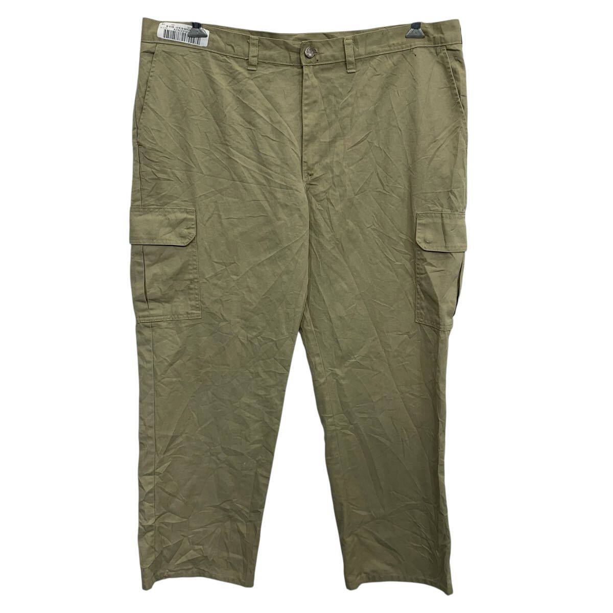 【中古】【古着】 Dickies ワークパンツ W42 ベージュ ディッキーズ ジップアップ ビッグサイズ カーゴパンツ ワーク ボトムス 古着卸 アメリカ仕入 2505-371
