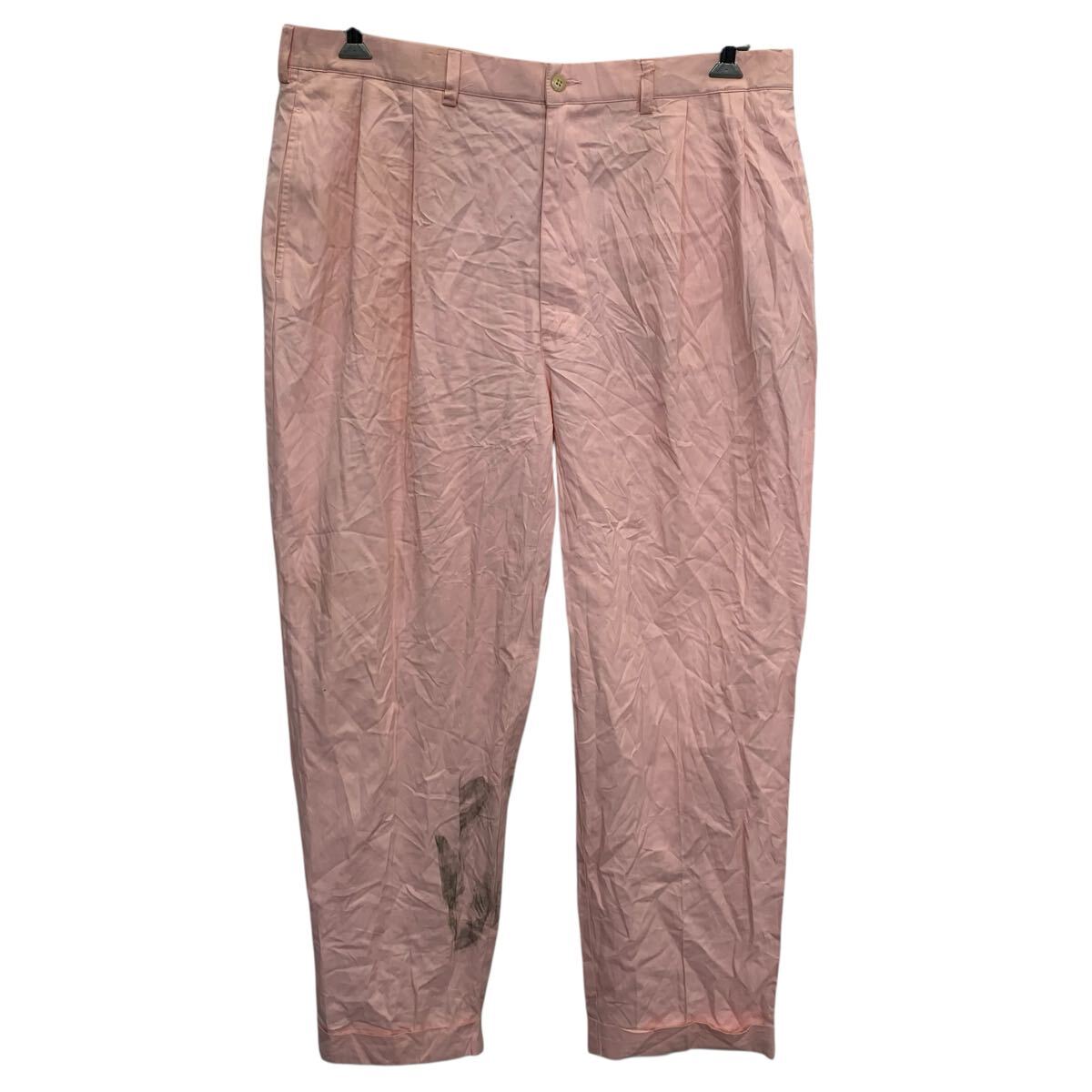 【中古】【古着】 Polo Ralph Lauren チノパンツ W40 ピンク ポロラルフローレン ジップアップ ビッグサイズ ポロチノ 古着卸 アメリカ仕入 2505-374