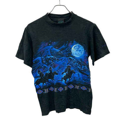 【中古】【古着】 HABITAT 半袖 プリントTシャツ S ブラック アニマルプリント ハビタット 古着卸 アメリカ仕入 a705-5365 【中古】【古着】 HABITAT 半袖 プリントTシャツ S ブラック アニマルプリント ハビタット 古着卸 アメリカ仕入 a705-5365