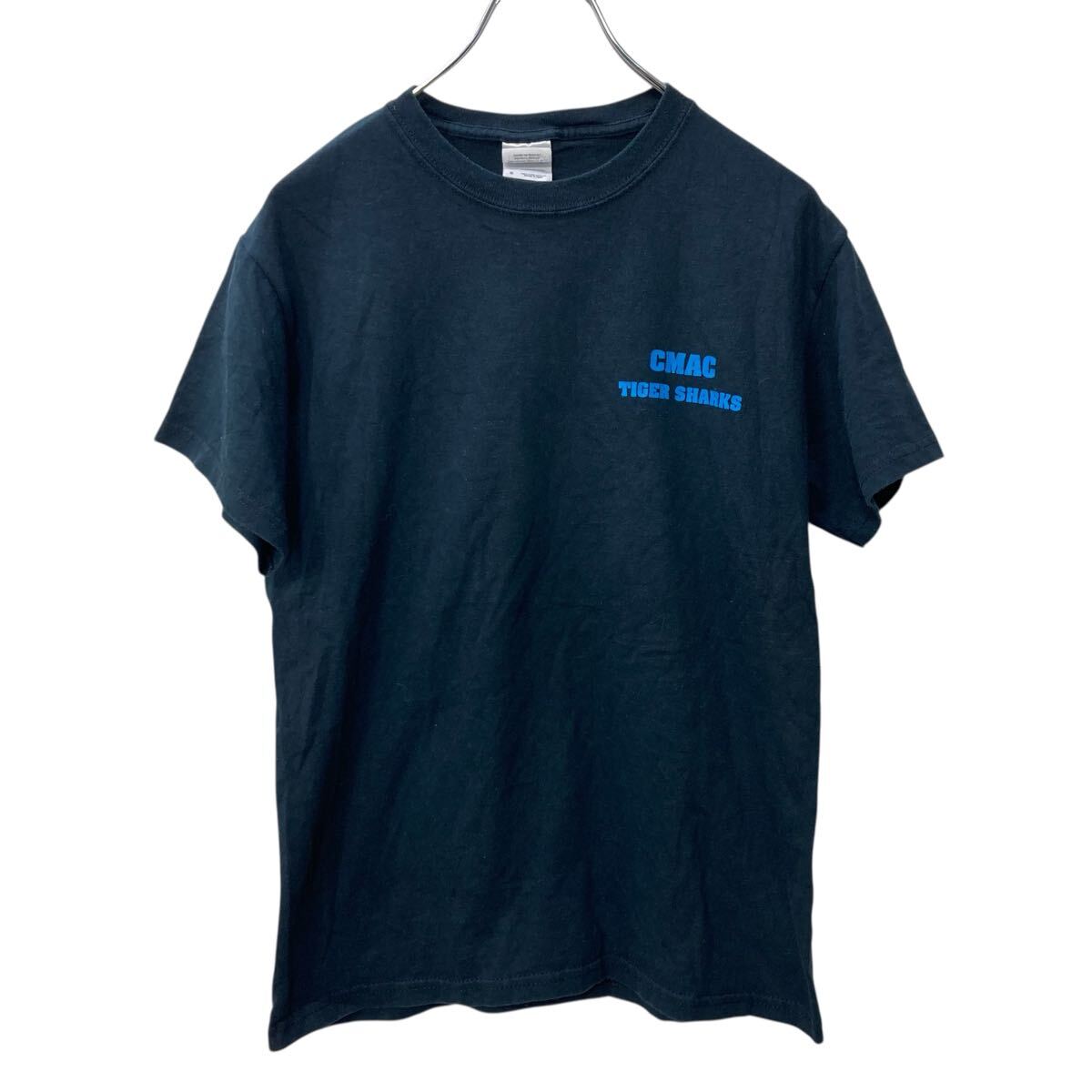 【中古】【古着】 GILDAN 半袖プリントTシャツ S ブラック ギルダン プルオーバー ウルトラコットン バックプリント 古着卸 アメリカ仕入 a705-5452