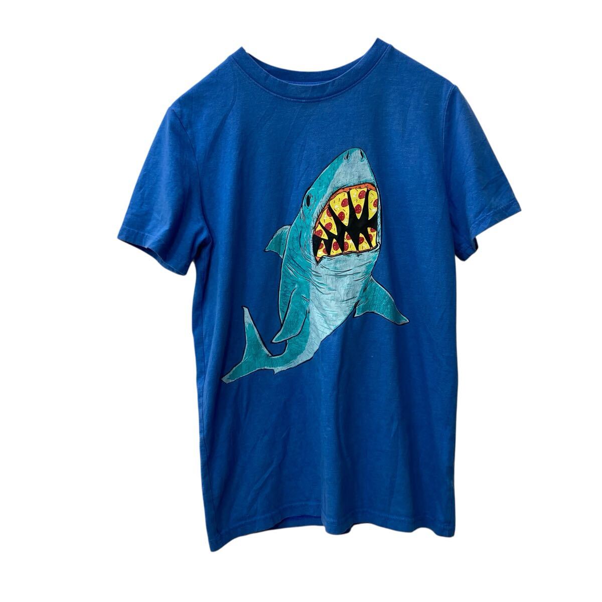 【中古】【古着】 半袖 プリントTシャツ XL(16) ブルー プルオーバー シャーク ボーイズ カットソー 古着卸 アメリカ仕入 a705-5453