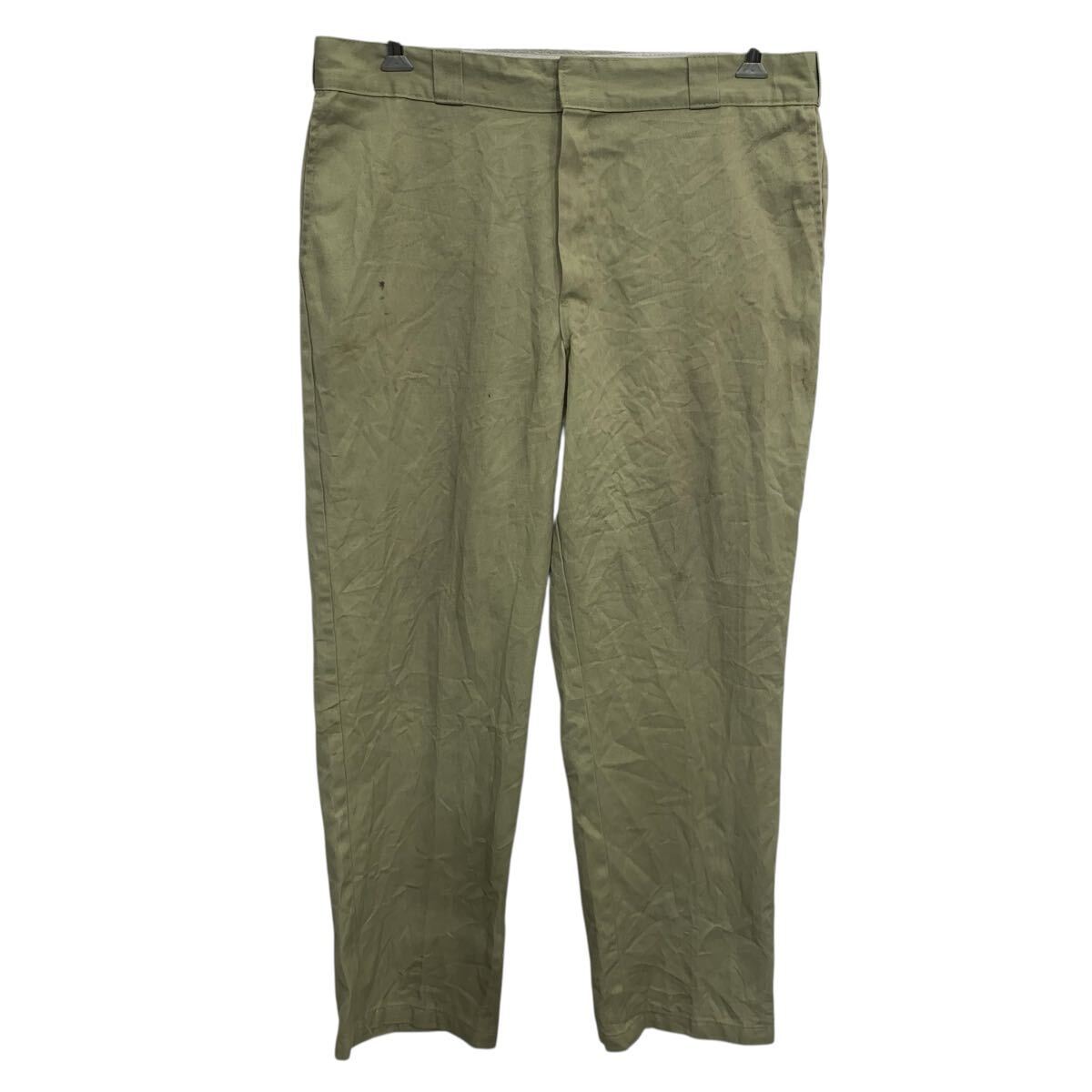 【中古】【古着】 Dickies 874 ワークパンツ W40 ベージュ ディッキーズ ジップアップ ビッグサイズ ワーク ボトムス 古着卸 アメリカ仕入 2505-388