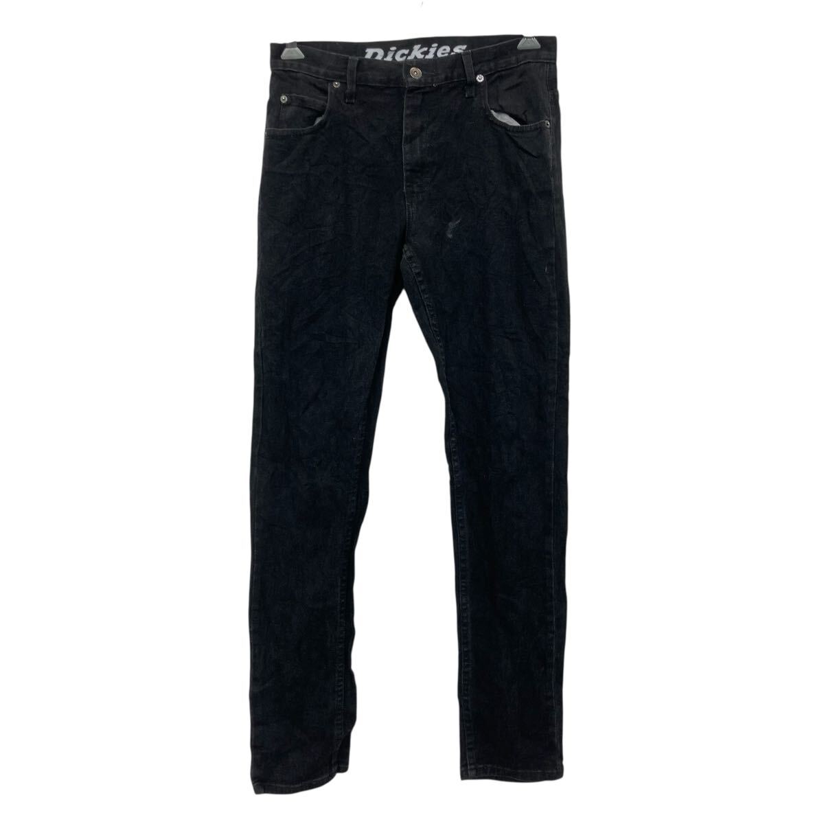 【中古】【古着】 Dickies デニムパンツ M～L ブラック ディッキーズ ジップアップ ジーンズ ブラックデニム 古着卸 アメリカ仕入 2505-445