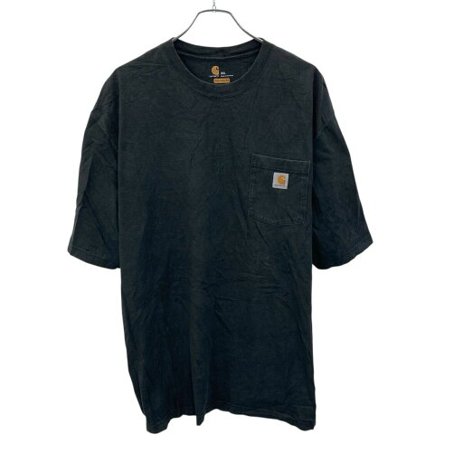 【中古】【古着】 carhartt 半袖 ロゴTシャツ 2XL ブラック プルオーバー ポケット付き ビッグサイズ カーハート 古着卸 アメリカ仕入 a705-5499 【中古】【古着】 carhartt 半袖 ロゴTシャツ 2XL ブラック プルオーバー ポケット付き ビッグサイズ カーハート 古着卸 アメリカ仕入 a705-5499