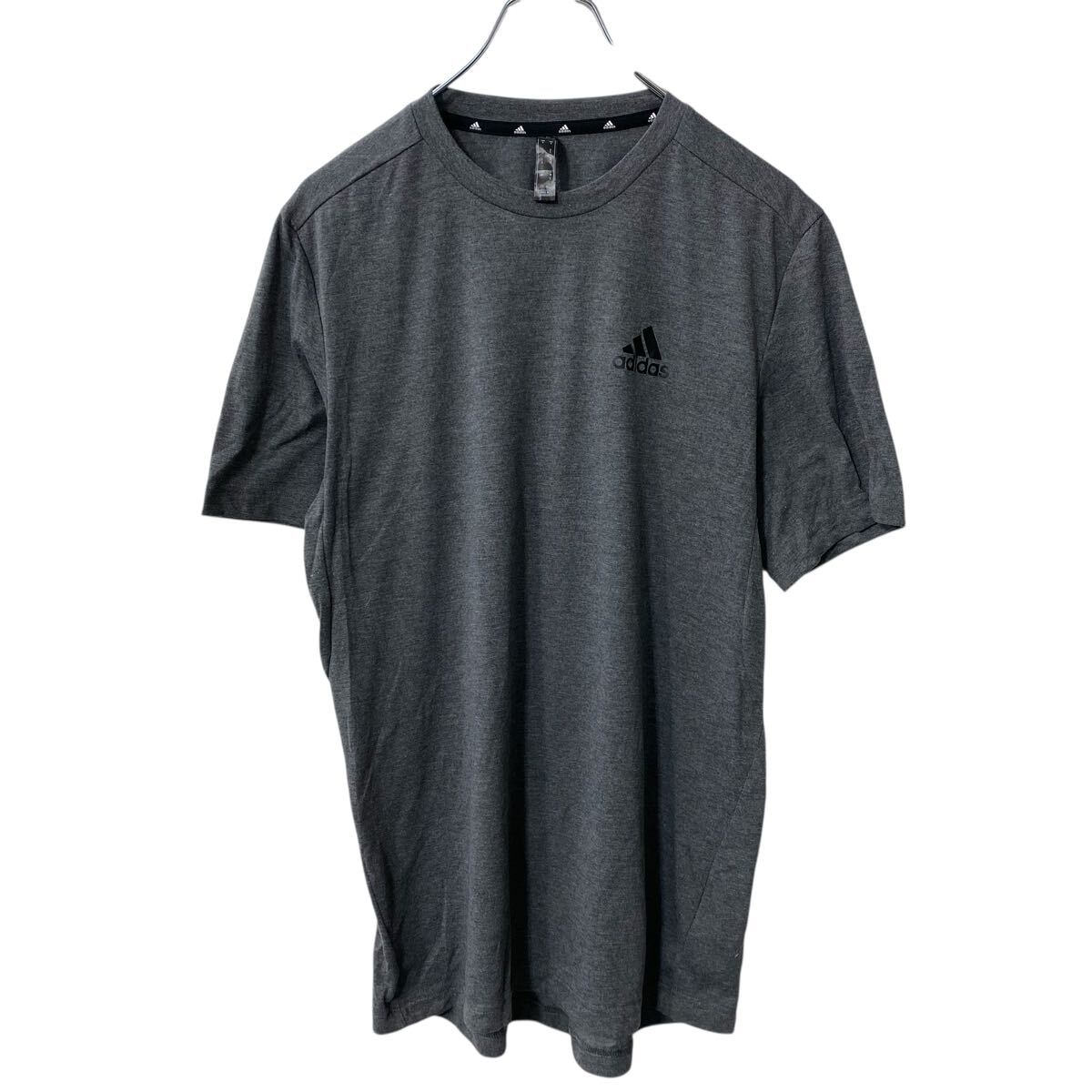 【中古】【古着】 adidas 半袖 ロゴTシャツ S グレー アディダス ワンポイントロゴ スポーツウェア 古着卸 アメリカ仕入 a705-5565