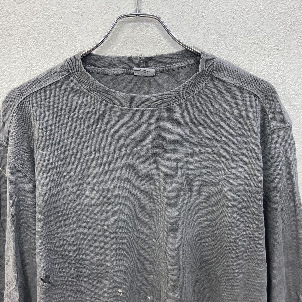 【中古】【古着】 carhartt 長袖 ロゴTシャツ M グレー プリント サーマル ストリート カーハート 古着卸 アメリカ仕入 a705-5599