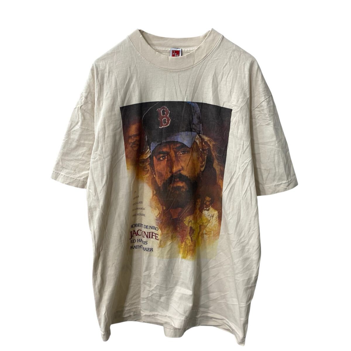 【中古】【古着】 JOY STREET SPORTS 半袖 プリントTシャツ M アイボリー USA製 ムービーT JACKNIFE 古着卸 アメリカ仕入 a705-5618