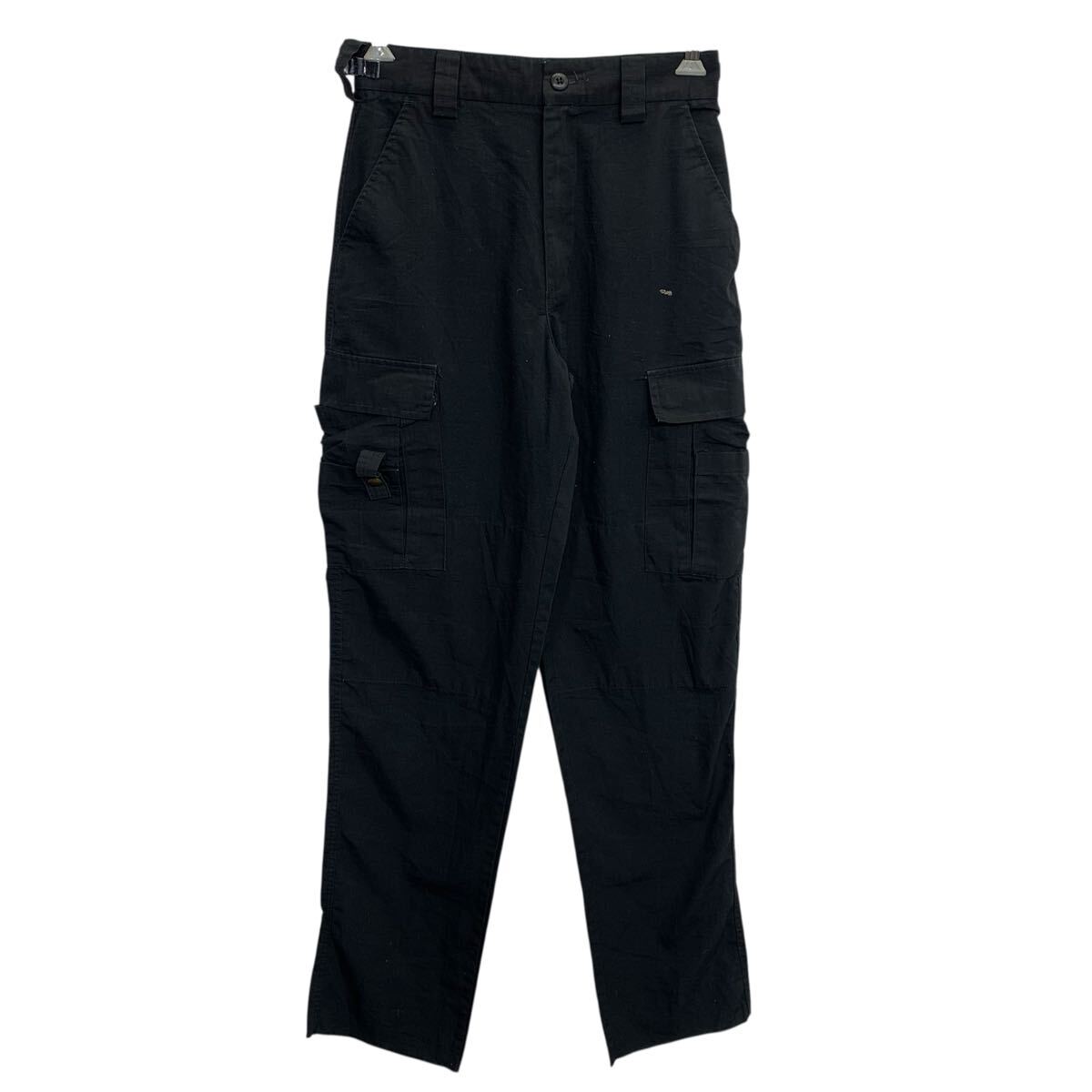 【中古】【古着】 ワークパンツ S ブラック ジップアップ カーゴパンツ ワークウェア ワーク シンプル ボトムス 古着卸 アメリカ仕入 2505-483